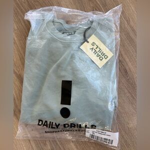 New Daily Drills!! Unisex Oversized Crew in Harbor; M/L